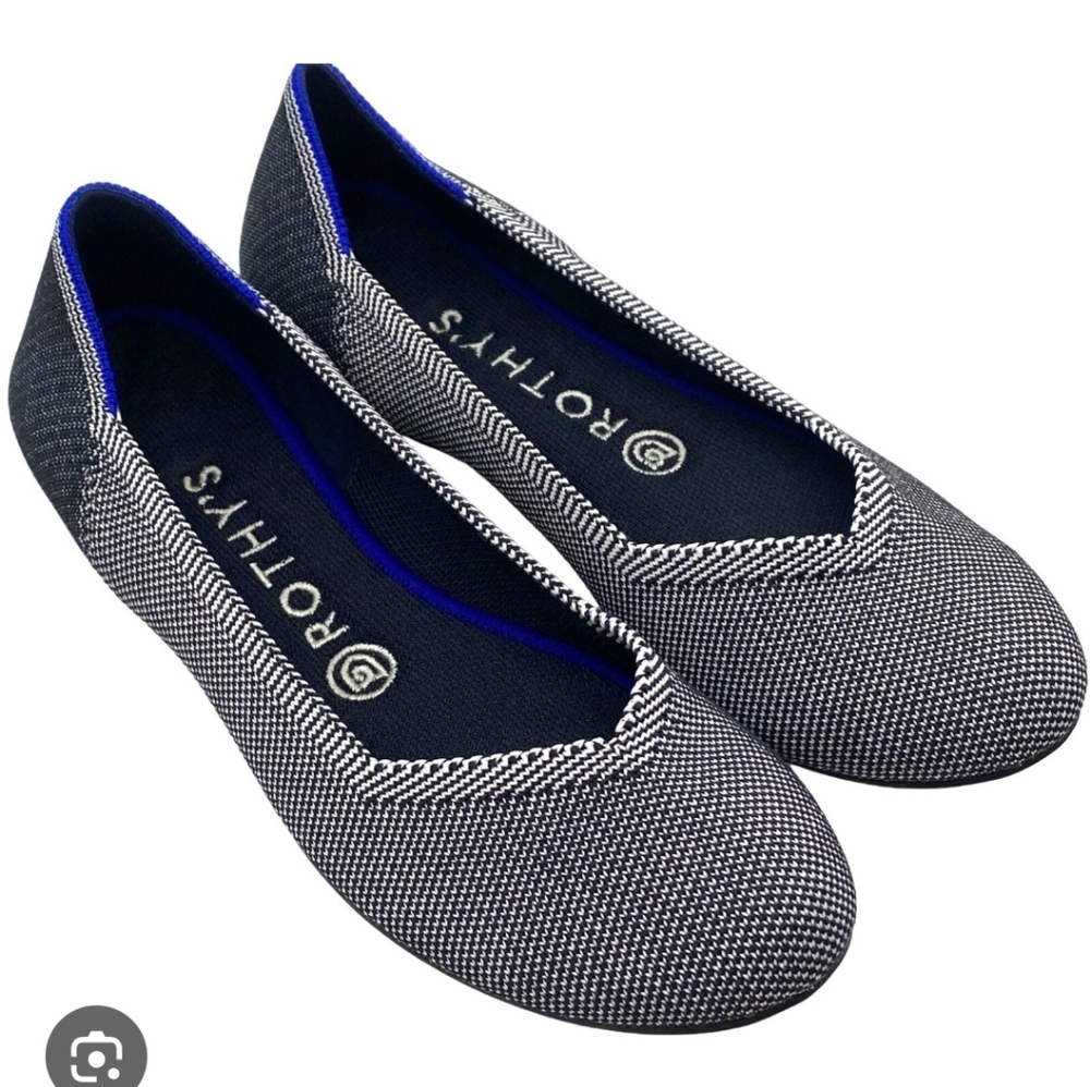 Rothy's Birdseye Women's Black and Gray Loafers Flats Size 10